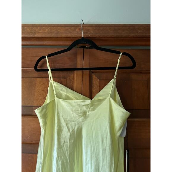 NWT Babaton Women's De Niro Cowl Neck Midi Dress Sleeveless Chamomile Yellow L - Picture 10 of 13